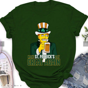 Personalized St Patricks Day Make Great Again T Shirt CTM Youth Custom - Printyourwear