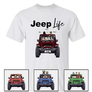 Custom Jeep Shirts, Jeep Life Jeep Dog Jeep Cat Apparel CTM00 Custom - Printyourwear