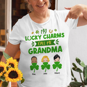 Personalized St Patricks Day Grandma T Shirt My Lucky Charms Call Me CTM Youth Custom - Printyourwear