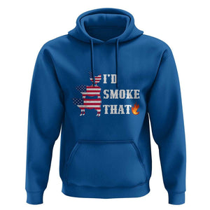 4th Of July BBQ Hoodie I'd Smoke That Barbecue Cook Pitmaster Grill Chef TS11 Royal Blue Print Your Wear