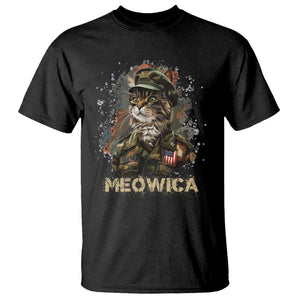 4th Of July Cat Lover T Shirt Meowica Patriotic US Army Cat TS09 Black Print Your Wear