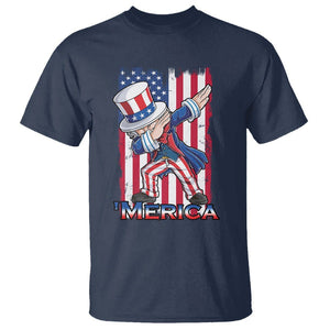 4th of July Dabbing Uncle Sam T Shirt Merica American Flag TS02 Navy Print Your Wear