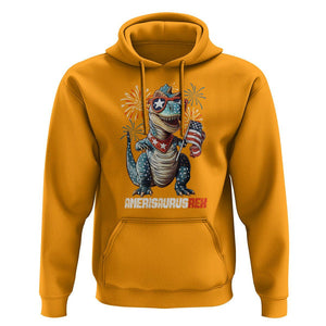 4th Of July Dinosaur Hoodie Amerisaurus Fireworks Patriotic Independence Day TS09 Gold Print Your Wear