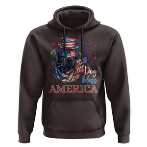 4th Of July Dog Bless America US Patriotic Hoodie TS09 Dark Chocolate Print Your Wear