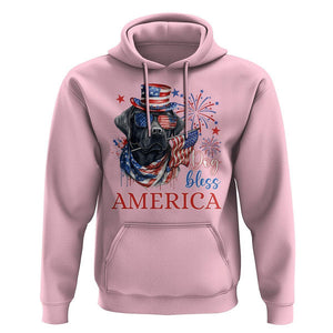 4th Of July Dog Bless America US Patriotic Hoodie TS09 Light Pink Print Your Wear