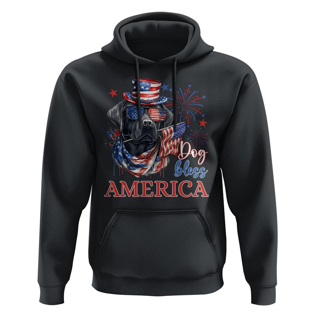 4th Of July Dog Bless America US Patriotic Hoodie TS09 Black Print Your Wear