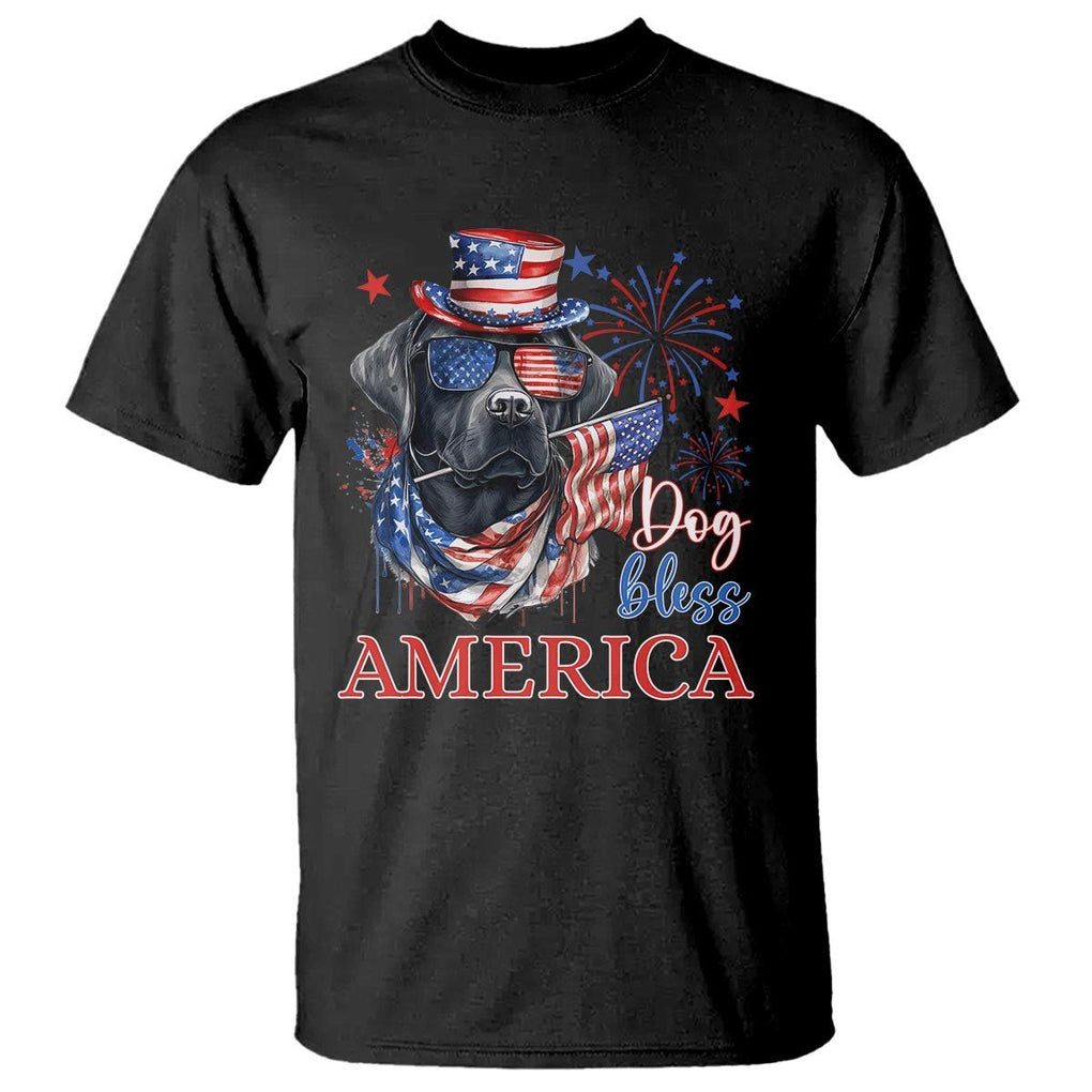 4th Of July Dog Bless America US Patriotic T Shirt TS09 Black Print Your Wear