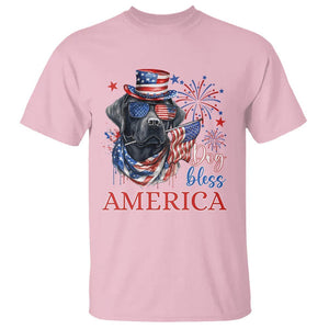 4th Of July Dog Bless America US Patriotic T Shirt TS09 Light Pink Print Your Wear