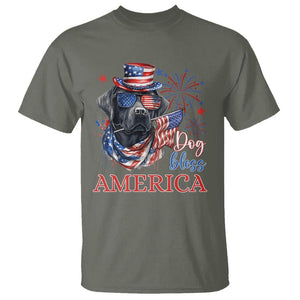 4th Of July Dog Bless America US Patriotic T Shirt TS09 Military Green Print Your Wear