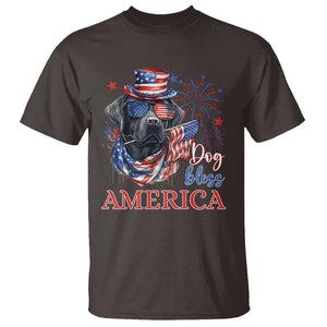 4th Of July Dog Bless America US Patriotic T Shirt TS09 Dark Chocolate Print Your Wear