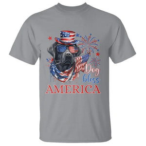 4th Of July Dog Bless America US Patriotic T Shirt TS09 Sport Gray Print Your Wear