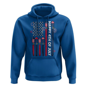 4th of July Hoodie American Flag Firework USA Party Independence Day TS02 Royal Blue Print Your Wear