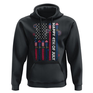 4th of July Hoodie American Flag Firework USA Party Independence Day TS02 Black Print Your Wear