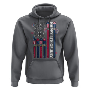 4th of July Hoodie American Flag Firework USA Party Independence Day TS02 Charcoal Print Your Wear