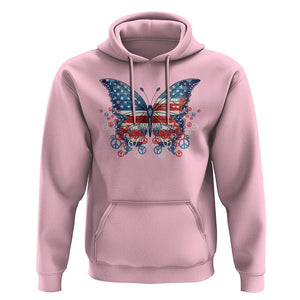 4th Of July Hoodie Butterfly Patriotic Peace Signs TS09 Light Pink Print Your Wear