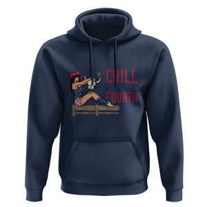 4th Of July Hoodie Chill The Fourth Out American Pin-up Girl TS09 Navy Print Your Wear