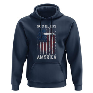 4th Of July Hoodie God Bless America Flag Christian TS09 Navy Print Your Wear