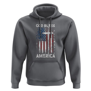 4th Of July Hoodie God Bless America Flag Christian TS09 Charcoal Print Your Wear