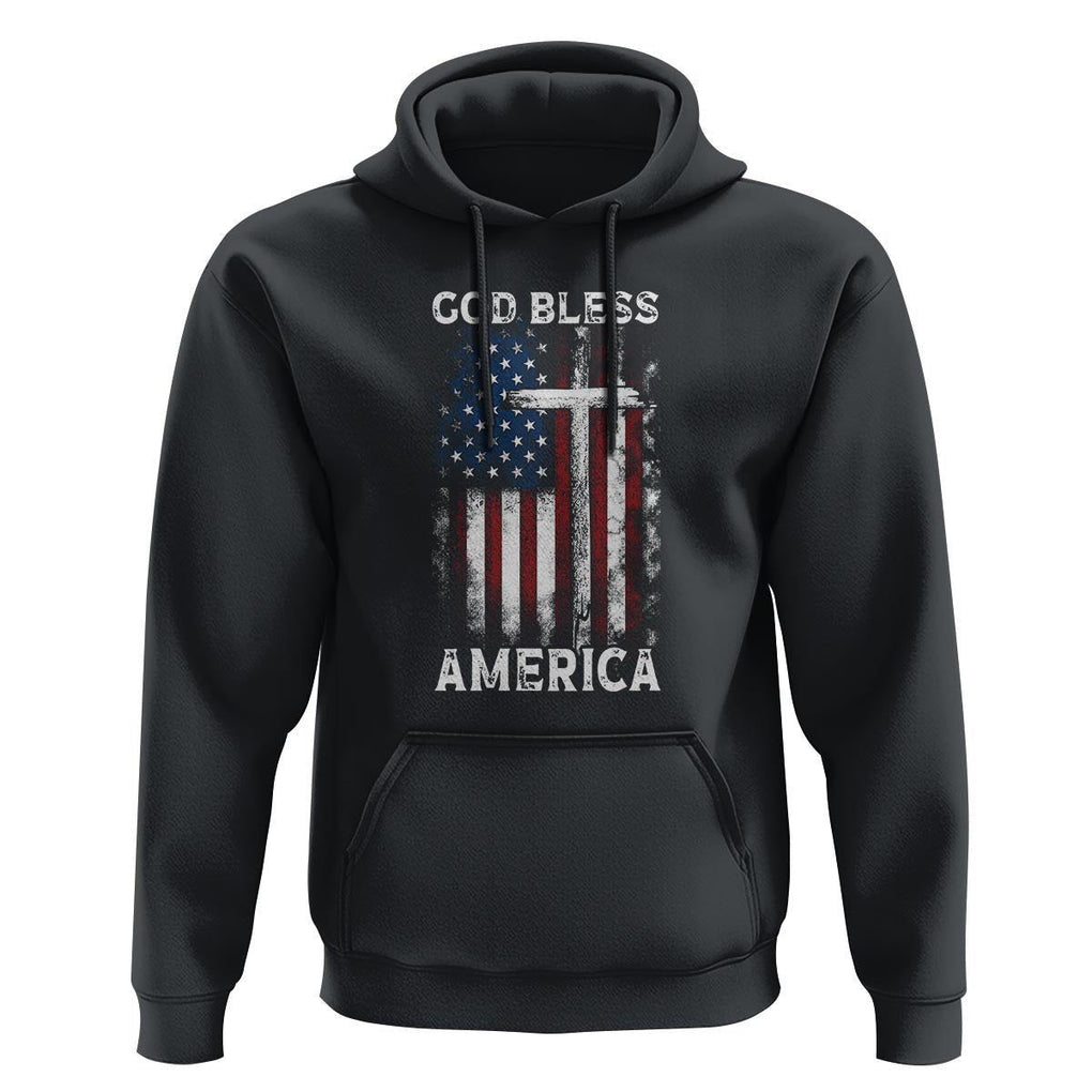 4th Of July Hoodie God Bless America Flag Christian TS09 Black Print Your Wear