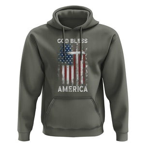 4th Of July Hoodie God Bless America Flag Christian TS09 Military Green Print Your Wear