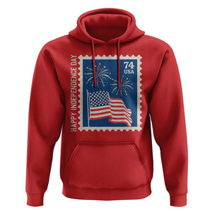 4th Of July Hoodie Happy Independence Day Stamp USA Flag TS11 Red Print Your Wear