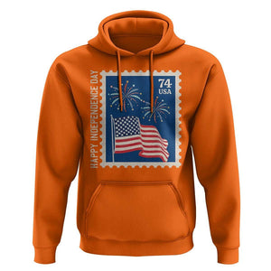 4th Of July Hoodie Happy Independence Day Stamp USA Flag TS11 Orange Print Your Wear