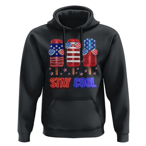 4th Of July Hoodie Stay Cool USA Flag Patriotic Ice Cream TS09 Black Print Your Wear