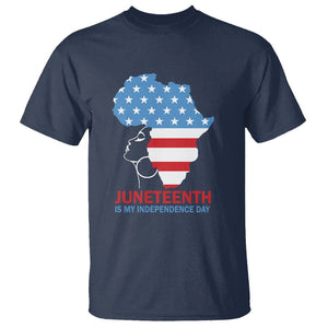 4th Of July Juneteenth Juneteenth Is My Independence Day T Shirt For African Woman TS01 Navy Printyourwear