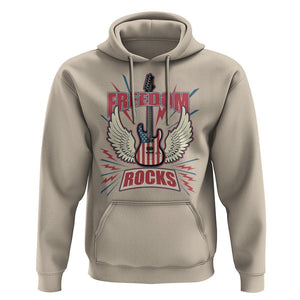 4th Of July Rock Lover Hoodie Freedom Rocks Patriotic Party TS09 Sand Print Your Wear