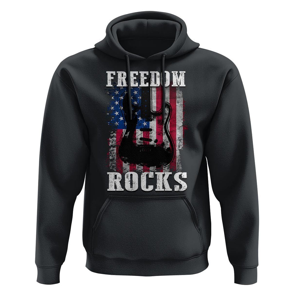 4th Of July Rock Lover Hoodie Freedom Rocks Patriotic Party TS09 Black Print Your Wear