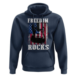 4th Of July Rock Lover Hoodie Freedom Rocks Patriotic Party TS09 Navy Print Your Wear