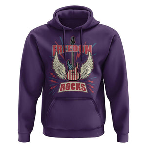 4th Of July Rock Lover Hoodie Freedom Rocks Patriotic Party TS09 Purple Print Your Wear