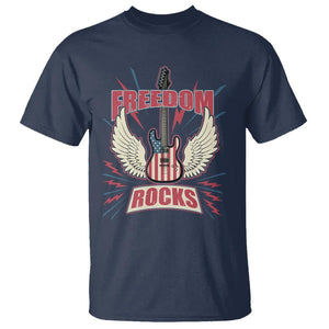 4th Of July Rock Lover T Shirt Freedom Rocks Patriotic Party TS09 Navy Print Your Wear