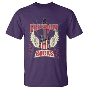 4th Of July Rock Lover T Shirt Freedom Rocks Patriotic Party TS09 Purple Print Your Wear