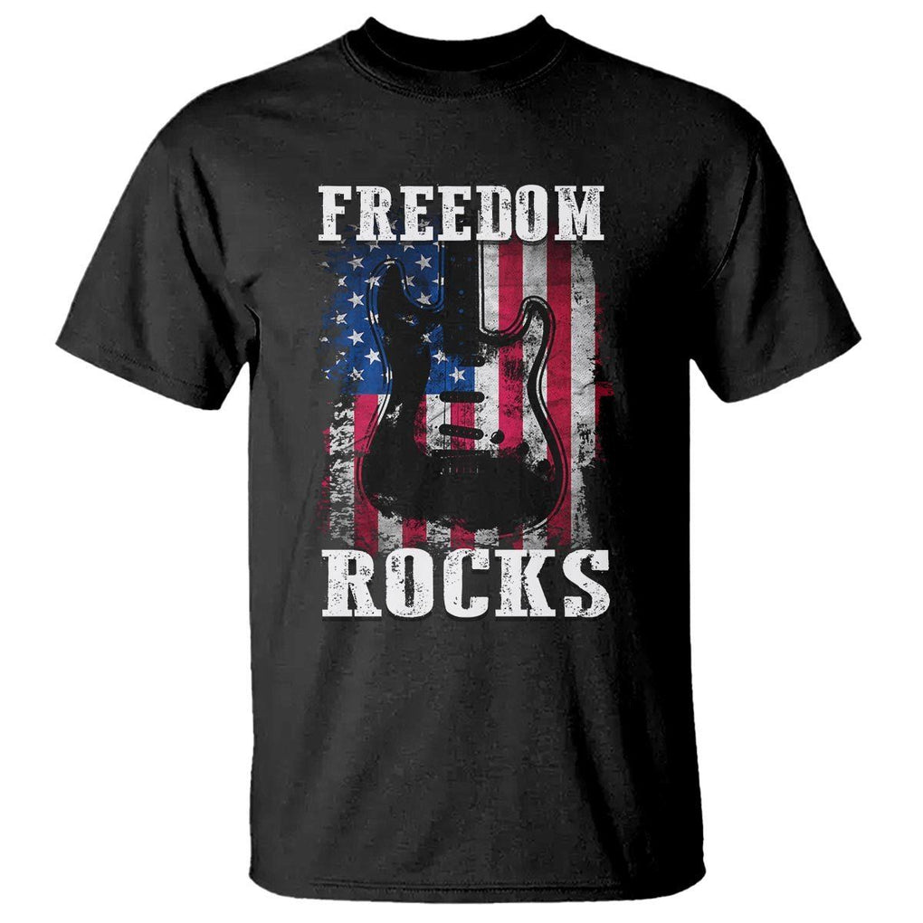 4th Of July Rock Lover T Shirt Freedom Rocks Patriotic Party TS09 Black Print Your Wear