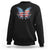 4th Of July Sweatshirt Butterfly Patriotic Peace Signs TS09 Black Print Your Wear