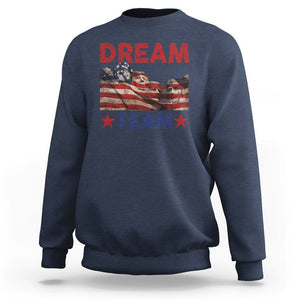 4th Of July Sweatshirt Dream Team Presidents Mount Rushmore TS09 Navy Print Your Wear