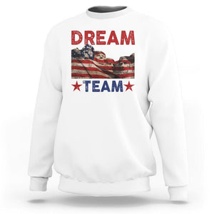 4th Of July Sweatshirt Dream Team Presidents Mount Rushmore TS09 White Print Your Wear