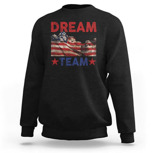 4th Of July Sweatshirt Dream Team Presidents Mount Rushmore TS09 Black Print Your Wear