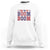 4th Of July Sweatshirt Here For The Boom Patriotic Independence Day TS09 White Print Your Wear