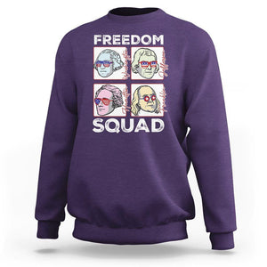 4th Of July Sweatshirt US Freedom Squad Washington Jefferson Hamilton Franklin TS09 Purple Print Your Wear