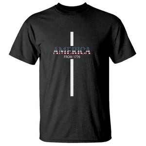 4th Of July T Shirt America From 1776 Christian Religious Faith Cross TS11 Black Print Your Wear