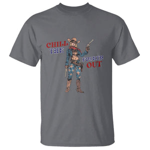 4th Of July T Shirt Chill The Fourth Out American Pin-up Girl TS09 Charcoal Print Your Wear