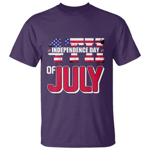 4th of July T Shirt Patriotic Independence Day American Flag TS02 Purple Print Your Wear