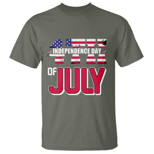 4th of July T Shirt Patriotic Independence Day American Flag TS02 Military Green Print Your Wear