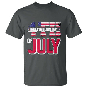 4th of July T Shirt Patriotic Independence Day American Flag TS02 Dark Heather Print Your Wear