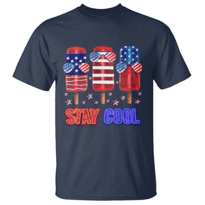 4th Of July T Shirt Stay Cool USA Flag Patriotic Ice Cream TS09 Navy Print Your Wear