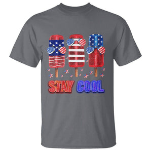 4th Of July T Shirt Stay Cool USA Flag Patriotic Ice Cream TS09 Charcoal Print Your Wear