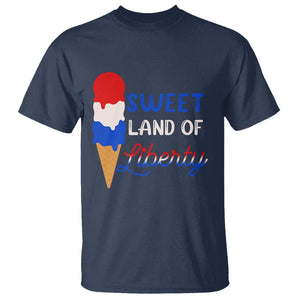 4th of July T Shirt Sweet Land of Liberty American Patriotic TS02 Navy Print Your Wear