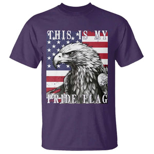 4th Of July T Shirt This Is My Pride Flag White Bald Eagle USA American Flag TS11 Purple Print Your Wear